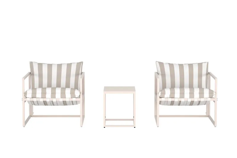 Messina kafégruppe utendørs - Grå - Hagemøbler - Balkong - Balkongmøbler - Balkonggrupper