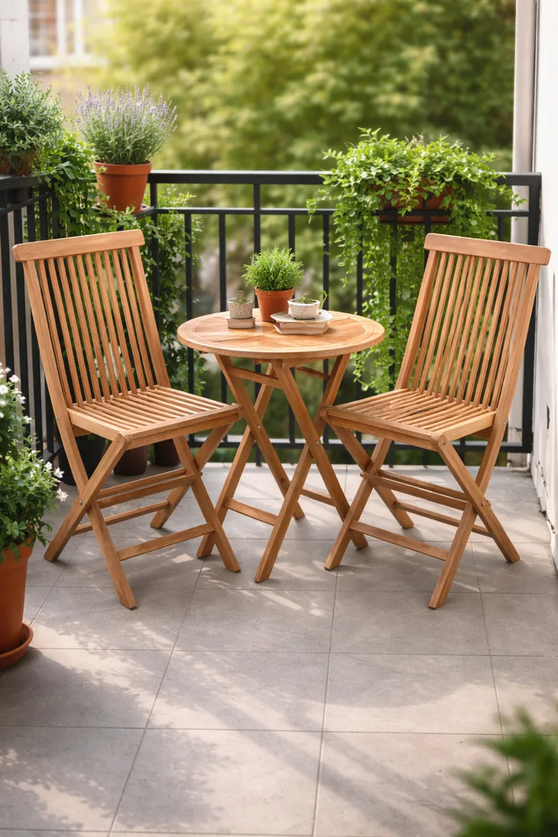 Milano Kaffesett - Natur - Hagemøbler - Balkong - Balkongmøbler - Balkonggrupper