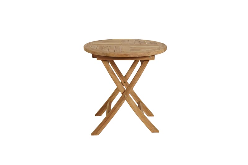 Milano Sammenleggbart bord Ø70 cm - Naturlig Farget Teak - Hagemøbler - Balkong - Balkongmøbler - Balkongbord