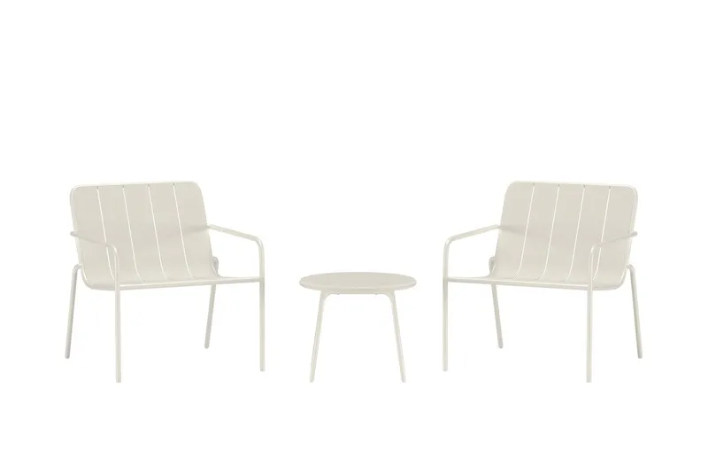 Minos kafégruppe utendørs - Beige - Hagemøbler - Balkong - Balkongmøbler - Balkonggrupper
