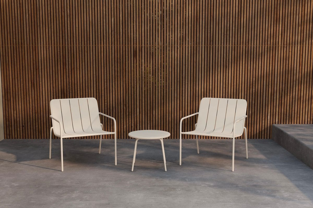 Minos kafégruppe utendørs - Beige