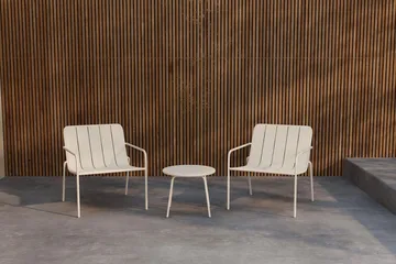 Minos kafégruppe utendørs - Beige - Hagemøbler - Balkong - Balkongmøbler - Balkonggrupper