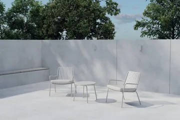 Mykonos kafégruppe utendørs - Hvit - Hagemøbler - Balkong - Balkongmøbler - Balkonggrupper