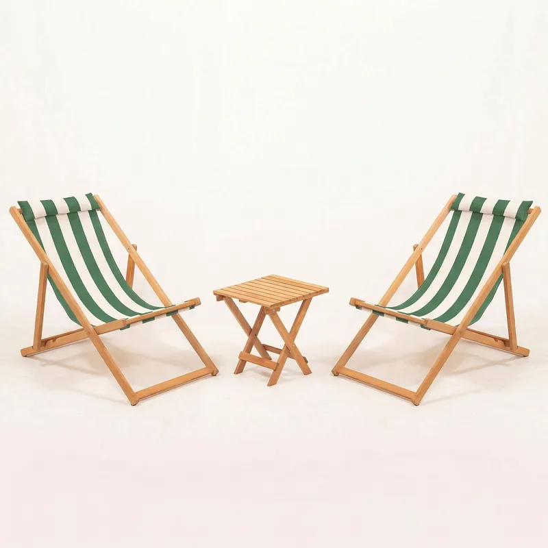 Netira Loungesett med bord utendørs - Grønn og hvit - Hagemøbler - Balkong - Balkongmøbler - Balkonggrupper