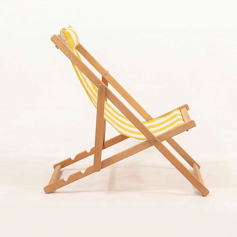 Netira Loungesett med bord utendørs - Gul og hvit - Hagemøbler - Balkong - Balkongmøbler - Balkonggrupper