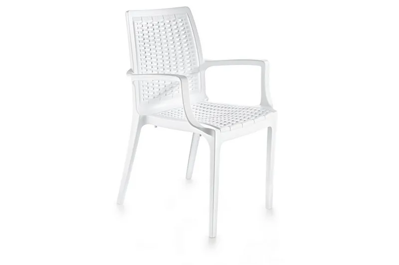 Omber Armstol Utomhus - Hvit - Hagemøbler - Balkong - Balkongmøbler - Balkongstoler