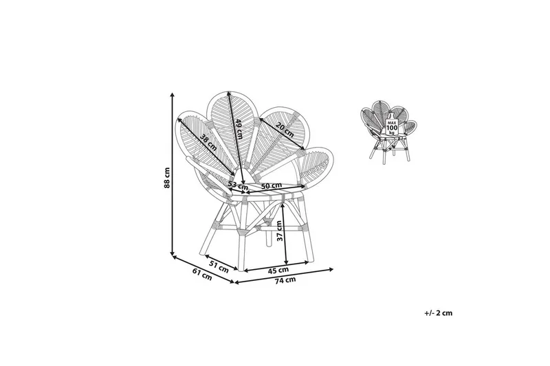 Påfuglstol Florentine ll - Hagemøbler - Balkong - Balkongmøbler - Balkongstoler