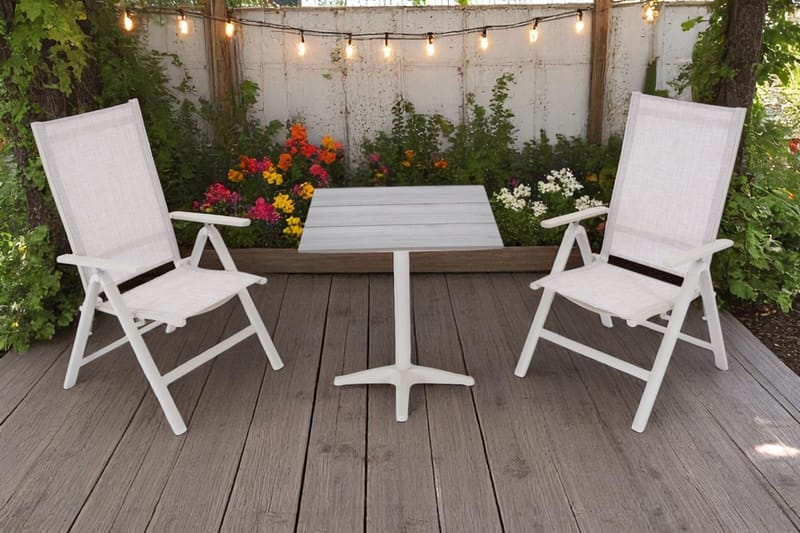 Palermo Bistrobord 70×70 cm - Grå/Beige - Hagemøbler - Balkong - Balkongmøbler - Balkongbord