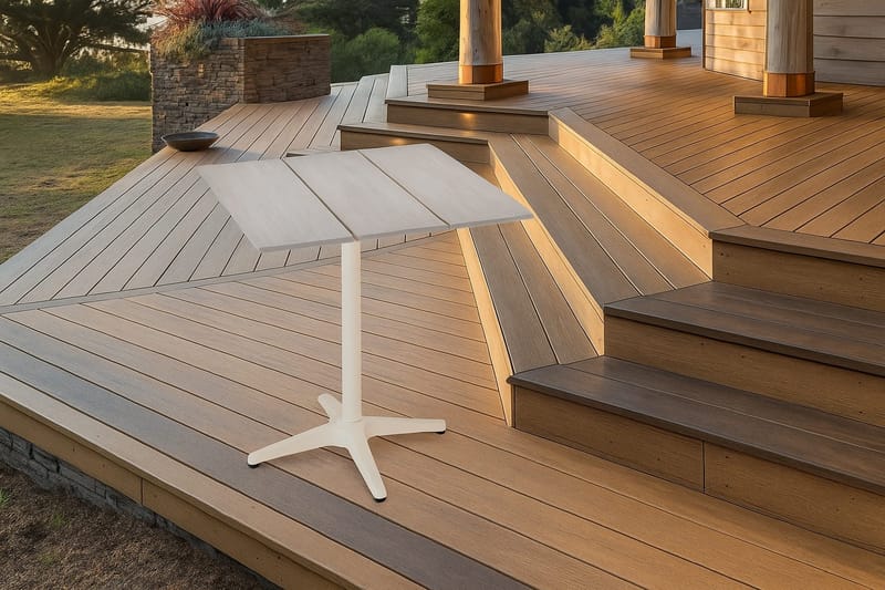 Palermo Bistrobord 70×70 cm - Grå/Beige - Hagemøbler - Balkong - Balkongmøbler - Balkongbord