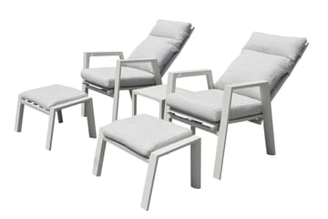 Palermo Hagemøbelgruppe Relax med sidebord - Beige - Hagemøbler - Balkong - Balkongmøbler - Balkonggrupper