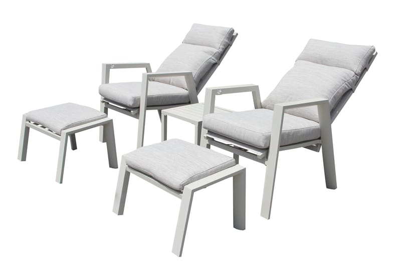 Palermo Hagemøbelgruppe Relax med sidebord - Beige - Hagemøbler - Balkong - Balkongmøbler - Balkonggrupper