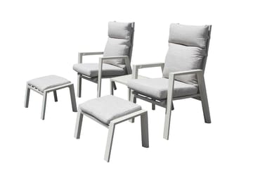 Palermo Hagemøbelgruppe Relax med sidebord - Beige - Hagemøbler - Balkong - Balkongmøbler - Balkonggrupper