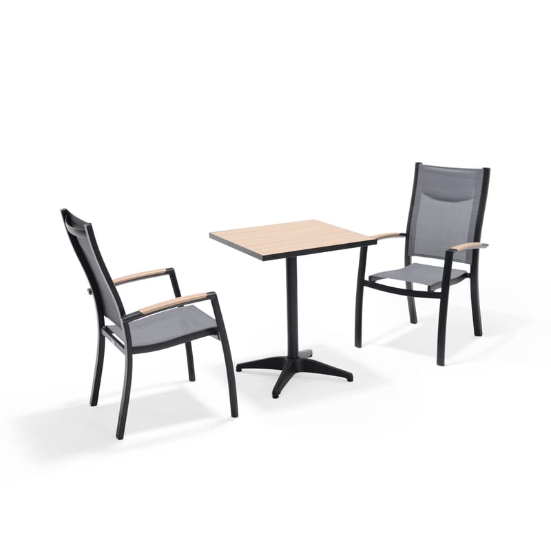 Panama Utebord Bistro 64 cm - Tre/Svart - Hagemøbler - Balkong - Balkongmøbler - Balkongbord
