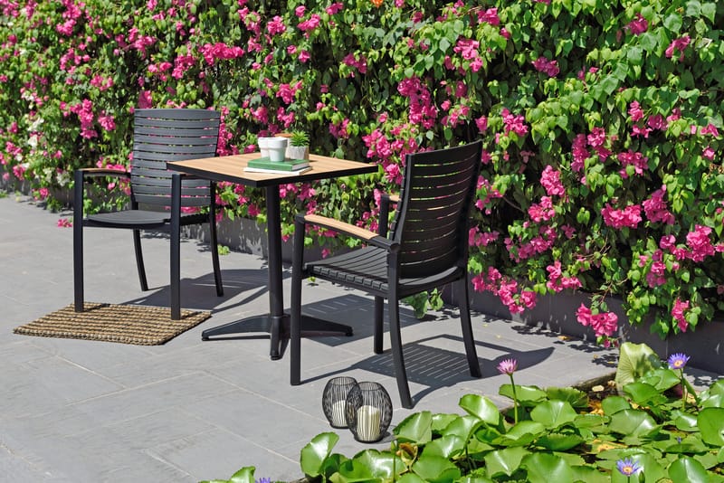 Panama Utebord Bistro 64 cm - Tre/Svart - Hagemøbler - Balkong - Balkongmøbler - Balkongbord