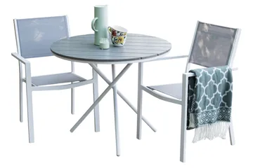 Parma cafébord ø90 Grey||White - Hagemøbler - Balkong - Balkongmøbler - Balkonggrupper