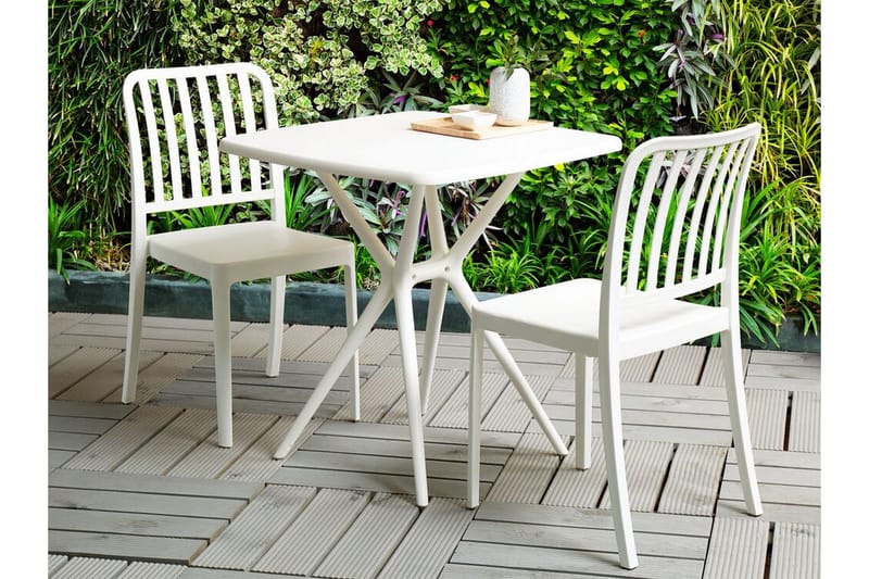 Pesaro Spisestol Utendørs - Hvit - Hagemøbler - Balkong - Balkongmøbler - Balkongstoler
