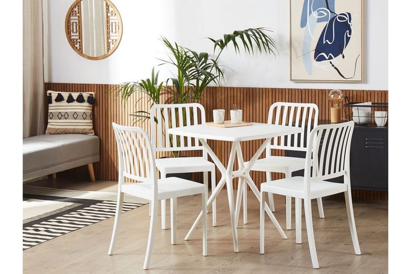 Pesaro Spisestol Utendørs - Hvit - Hagemøbler - Balkong - Balkongmøbler - Balkongstoler