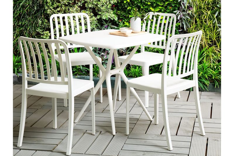 Pesaro Spisestol Utendørs - Hvit - Hagemøbler - Balkong - Balkongmøbler - Balkongstoler