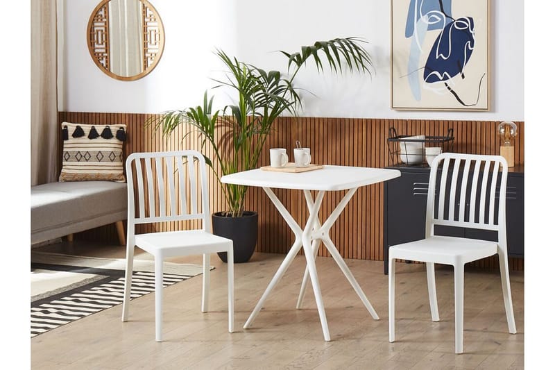 Pesaro Spisestol Utendørs - Hvit - Hagemøbler - Balkong - Balkongmøbler - Balkongstoler