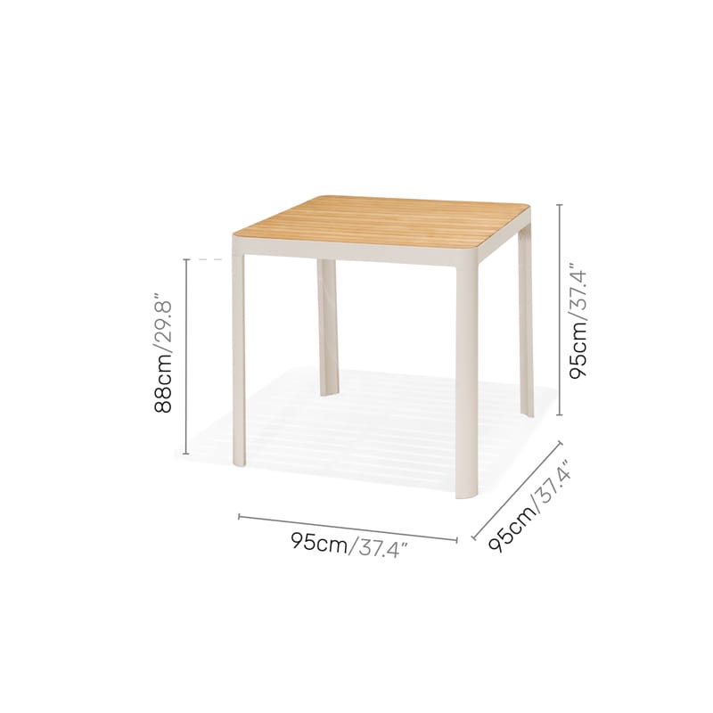 Portals Barsett bord + 4 barstoler - Lys Ecru/Korallsand - Hagemøbler - Stoler & Lenestoler - Barstol