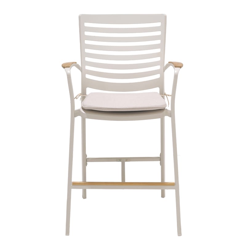 Portals Barsett bord + 4 barstoler - Lys Ecru/Korallsand - Hagemøbler - Stoler & Lenestoler - Barstol