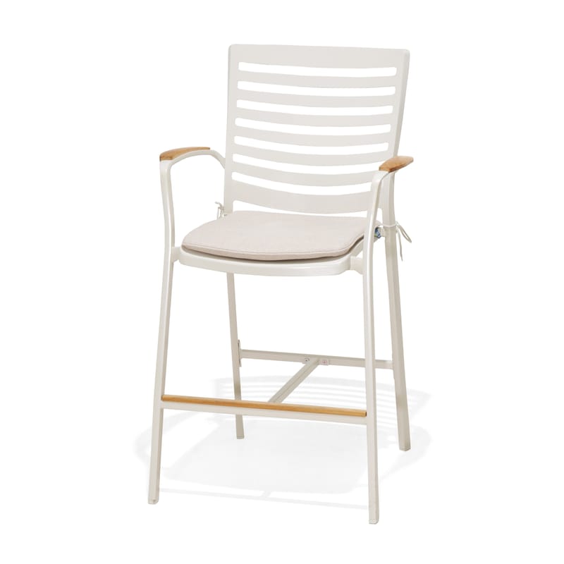 Portals Barsett bord + 4 barstoler - Lys Ecru/Korallsand - Hagemøbler - Stoler & Lenestoler - Barstol