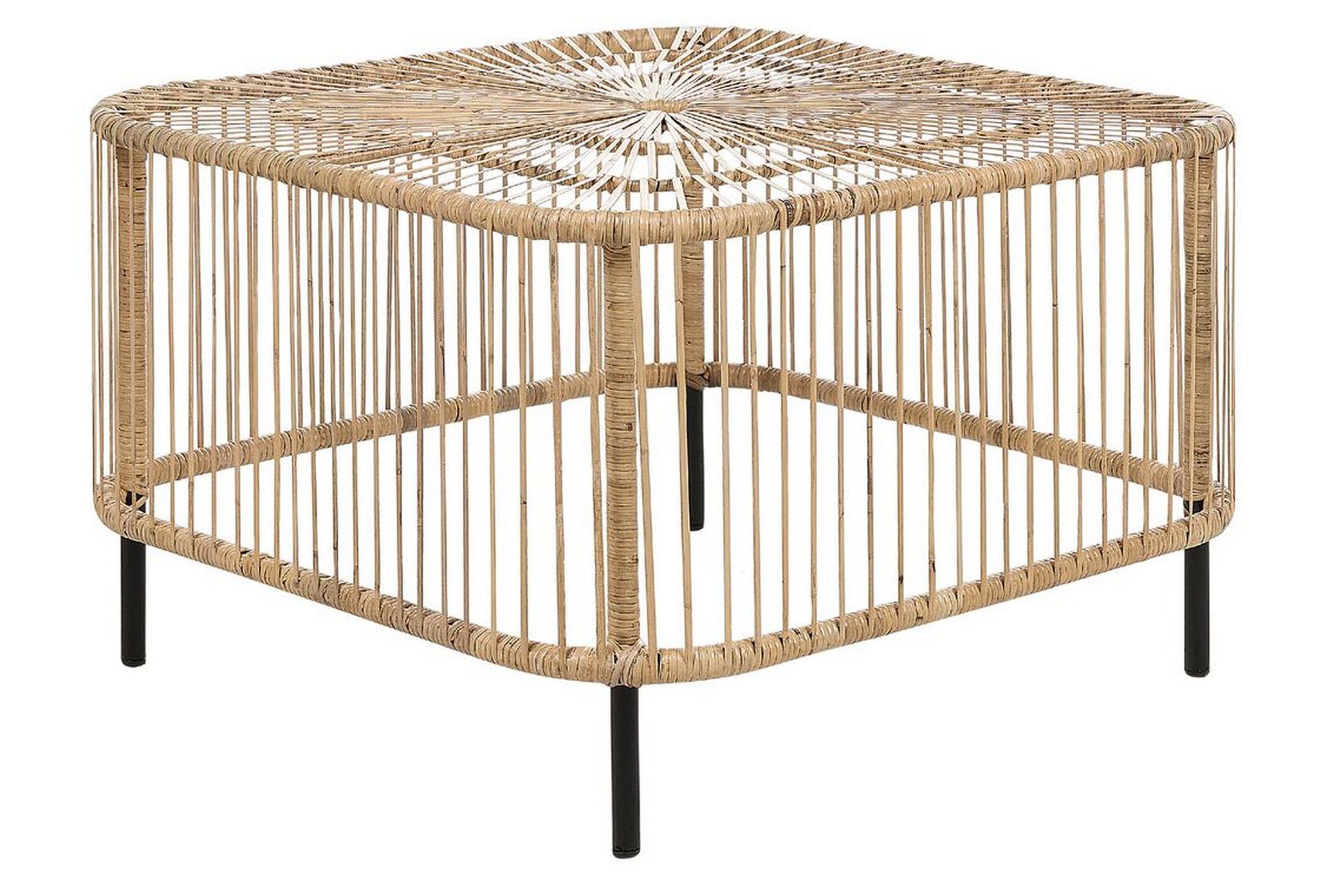 Rimouski Sidebord 67x67 cm - Naturlig/Sort