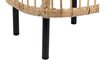 Rimouski Sidebord 67x67 cm - Naturlig/Sort - Hagemøbler - Balkong - Balkongmøbler - Balkongbord