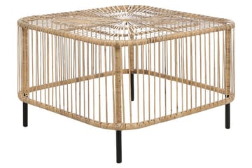 Rimouski Sidebord 67x67 cm - Naturlig/Sort - Hagemøbler - Balkong - Balkongmøbler - Balkongbord