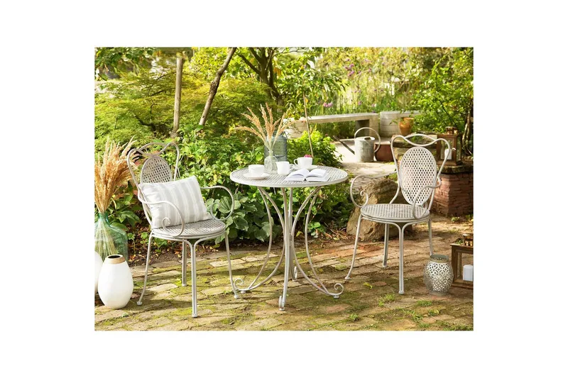 Runt bord Beliani Cilento Grey - Hagemøbler - Balkong - Balkongmøbler - Balkongbord