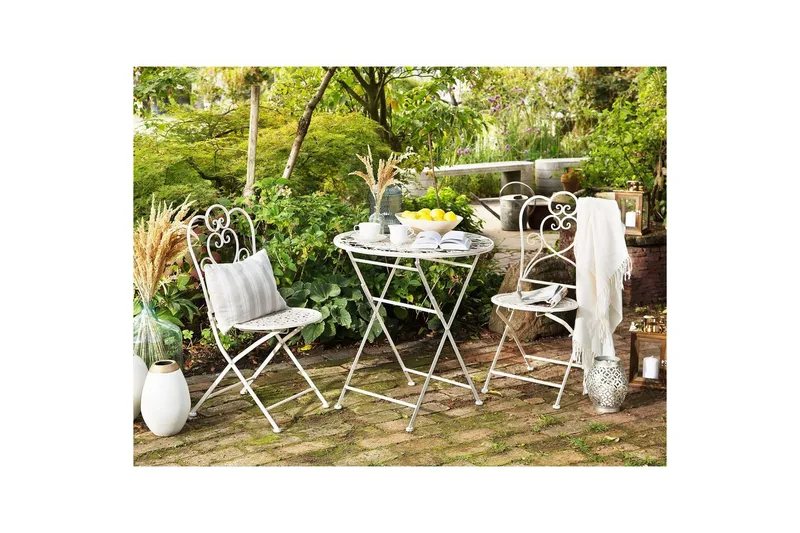 Runt bord Beliani Trieste Beige - Hagemøbler - Balkong - Balkongmøbler - Balkongbord