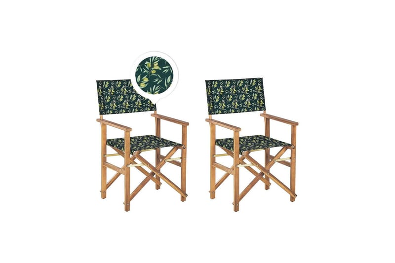 Salve Lenestol - Mørk Grønn/Hvit/Lysebrun - Hagemøbler - Balkong - Balkongmøbler - Balkongstoler