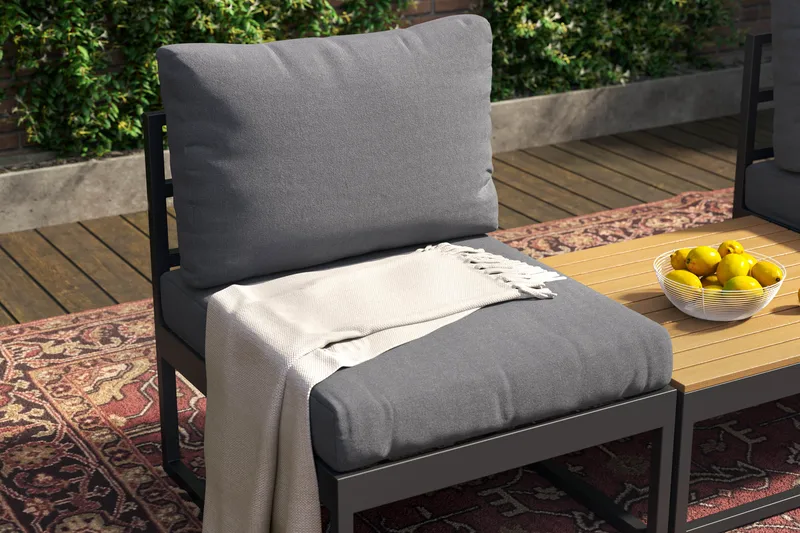 Samira Caféset Utendørs - Grå - Hagemøbler - Balkong - Balkongmøbler - Balkonggrupper