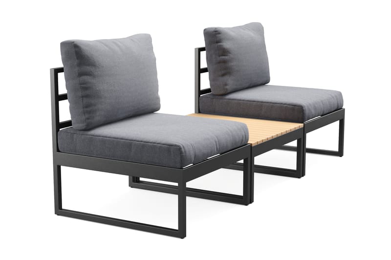 Samira Caféset Utendørs - Grå - Hagemøbler - Balkong - Balkongmøbler - Balkongstoler