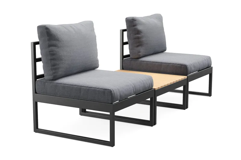 Samira Caféset Utendørs - Grå - Hagemøbler - Balkong - Balkongmøbler - Balkonggrupper