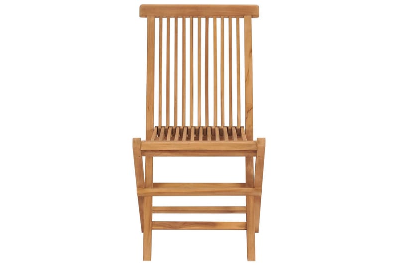 Sammenleggbare hagestoler 6 stk heltre teak - Brun - Hagemøbler - Balkong - Balkongmøbler - Balkongstoler