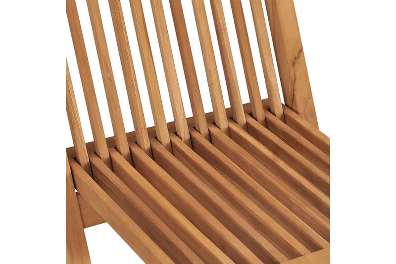 Sammenleggbare hagestoler 8 stk heltre teak - Brun - Hagemøbler - Balkong - Balkongmøbler - Balkongstoler