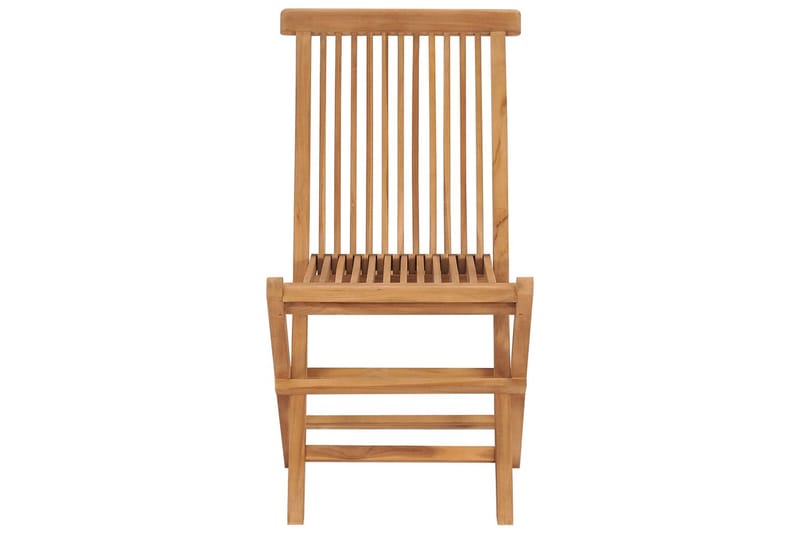 Sammenleggbare hagestoler 8 stk heltre teak - Brun - Hagemøbler - Balkong - Balkongmøbler - Balkongstoler