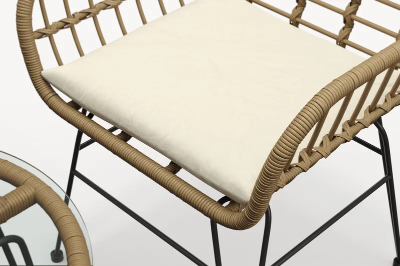 Sammy Balkonggruppe 2-seter - Beige - Hagemøbler - Balkong - Balkongmøbler - Balkonggrupper