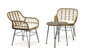 Sammy Balkonggruppe 2-seter - Beige - Hagemøbler - Balkong - Balkongmøbler - Balkonggrupper