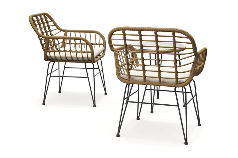 Sammy Balkonggruppe 2-seter - Beige - Hagemøbler - Balkong - Balkongmøbler - Balkonggrupper