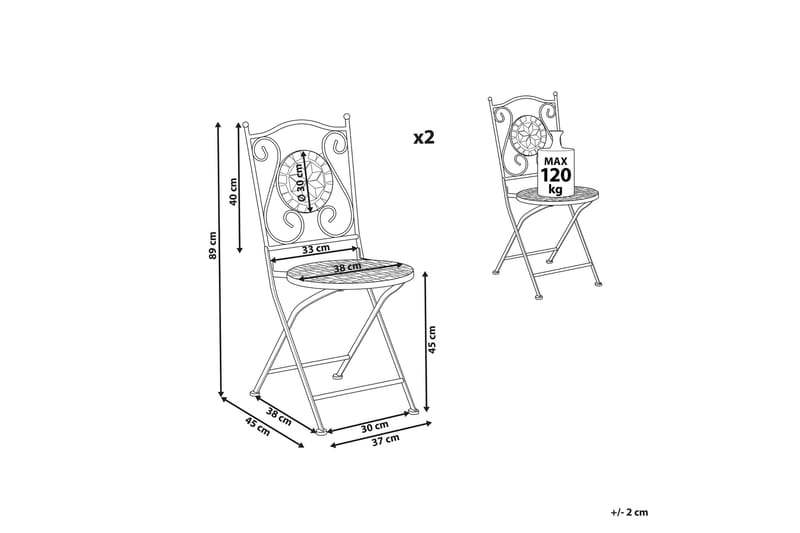 Sannicola Spisestol Utendørs - Svart - Hagemøbler - Balkong - Balkongmøbler - Balkongstoler