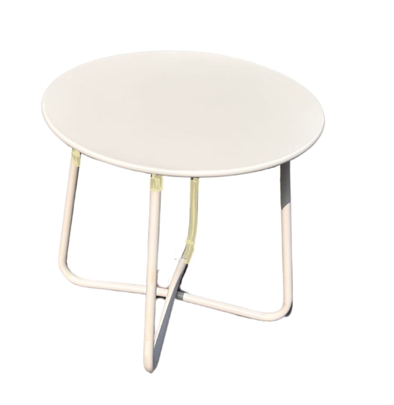 Seville Sidebord Rund Ø45 cm - Korallsand - Hagemøbler - Balkong - Balkongmøbler - Balkongbord