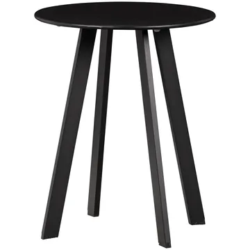 Sidebord Fer 49 cm rundt utendørs - Svart - Hagemøbler - Balkong - Balkongmøbler - Balkongbord