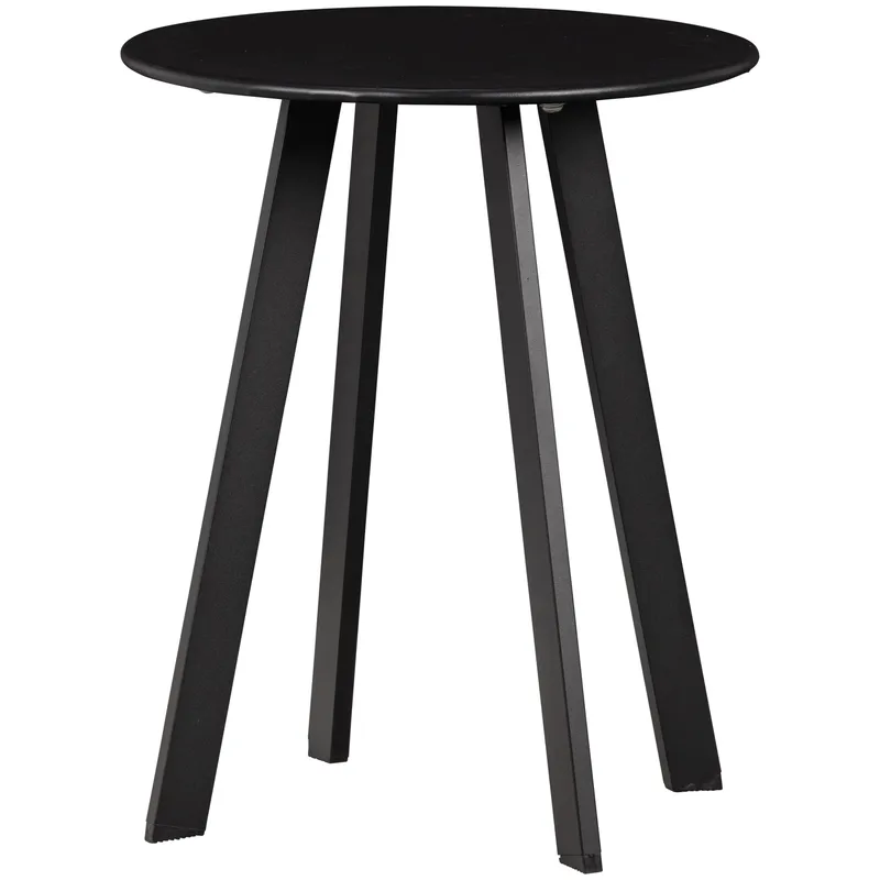 Sidebord Fer 49 cm rundt utendørs, Svart