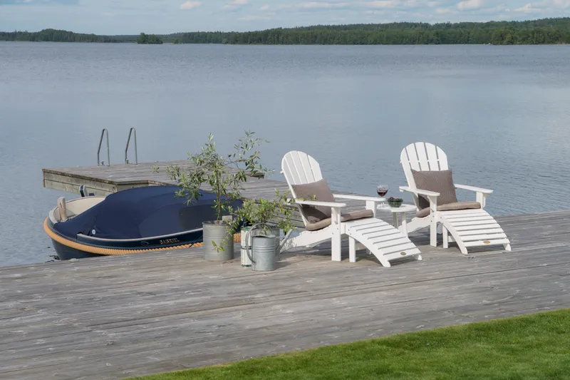 Sidebord Hillerstorp Tennessee Ø50 cm - Hvit - Hagemøbler - Balkong - Balkongmøbler - Balkongbord