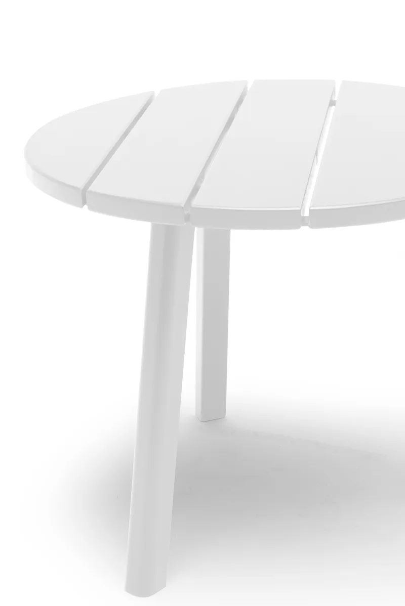 Sidebord Hillerstorp Tennessee Ø50 cm - Hvit - Hagemøbler - Balkong - Balkongmøbler - Balkongbord