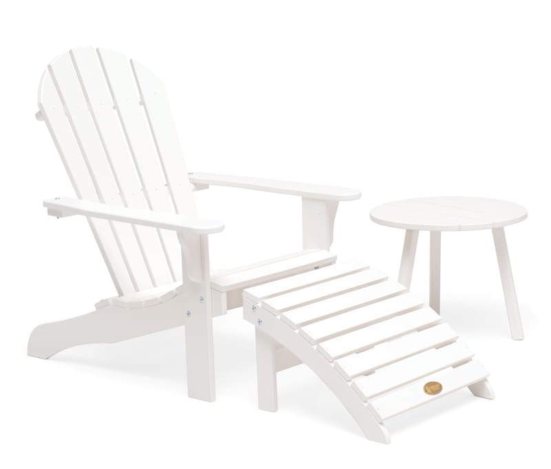 Sidebord Hillerstorp Tennessee Ø50 cm - Hvit - Hagemøbler - Balkong - Balkongmøbler - Balkongbord