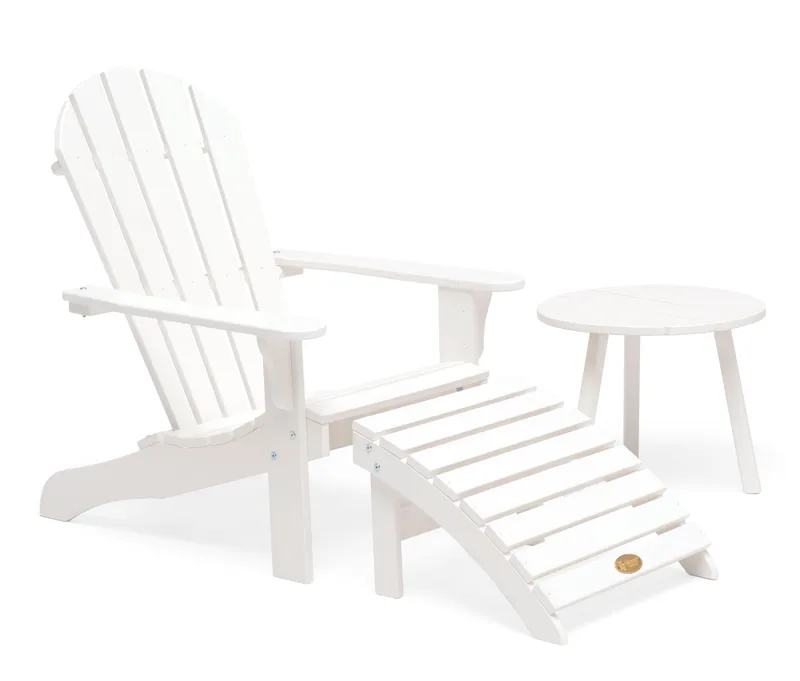 Sidebord Hillerstorp Tennessee Ø50 cm - Hvit - Hagemøbler - Balkong - Balkongmøbler - Balkongbord