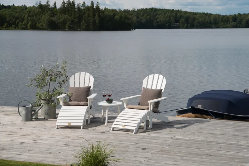 Sidebord Hillerstorp Tennessee Ø50 cm - Hvit - Hagemøbler - Balkong - Balkongmøbler - Balkongbord